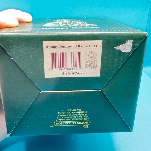 Boyds Bears Bearstone “Humpty Dumpty All Cracked Up” w/ Box COA BearyTales #8 - Picture 15 of 16